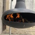 indoor corten ssteel black hanging fireplace fire pit