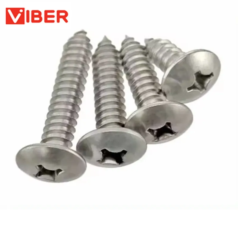 Self-Tapping Stainless Steel 304/316 CSK Flat Head Screw for Wood and Chipboard