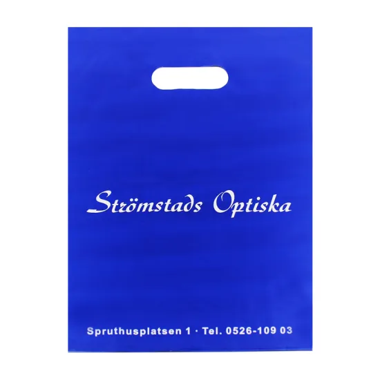 Deep Blue LDPE Die Cut Bag for Garment