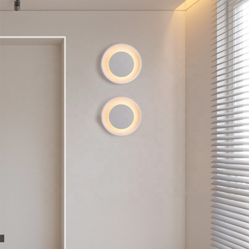 Modern Nordic Gypsum Wall Lamp - White Indoor Light Fixture for Living Room and Bedroom
