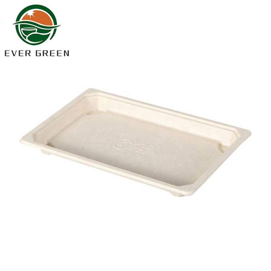 Biodegradable Sugarcane Fiber Bagasse Pulp Products Tray