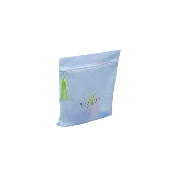 Satin Fabric Zipper Plain Bags For Cosmetic