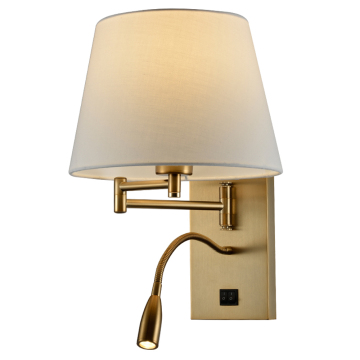 Zhongshan Gold Led Wall Reading Lights สำหรับการตกแต่งห้องนอน