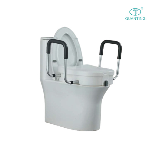 Asiento de inodoro elevado para apoyo a personas mayores