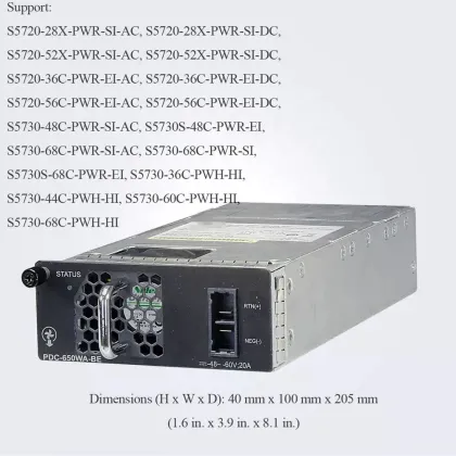 PDC-650WA-BE 650W DC PoE Power Supply