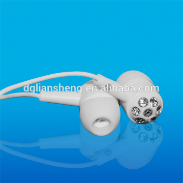 Headphone wholesale, rhinestone earphones from headphone factory