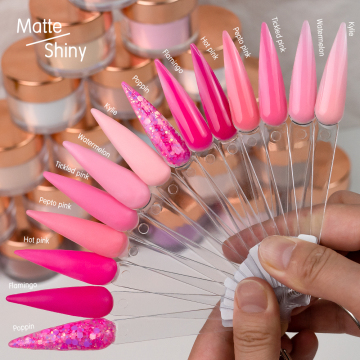 Wholesale Pink Acrylic Powder สำหรับเล็บ - Flamingo Glitter Ema โรงงานจัดหา
