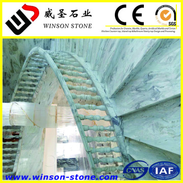 Highly polished Colorful marble stair tread