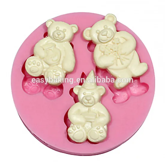 Hot Sales Cake Decorating Teddy Bears Fondant Silicone Molds