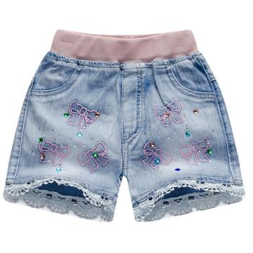 2020 New fashion kid girl jeans short pants cartoon girls shorts summer kids children denim jeans shorts trousers 3-13Y