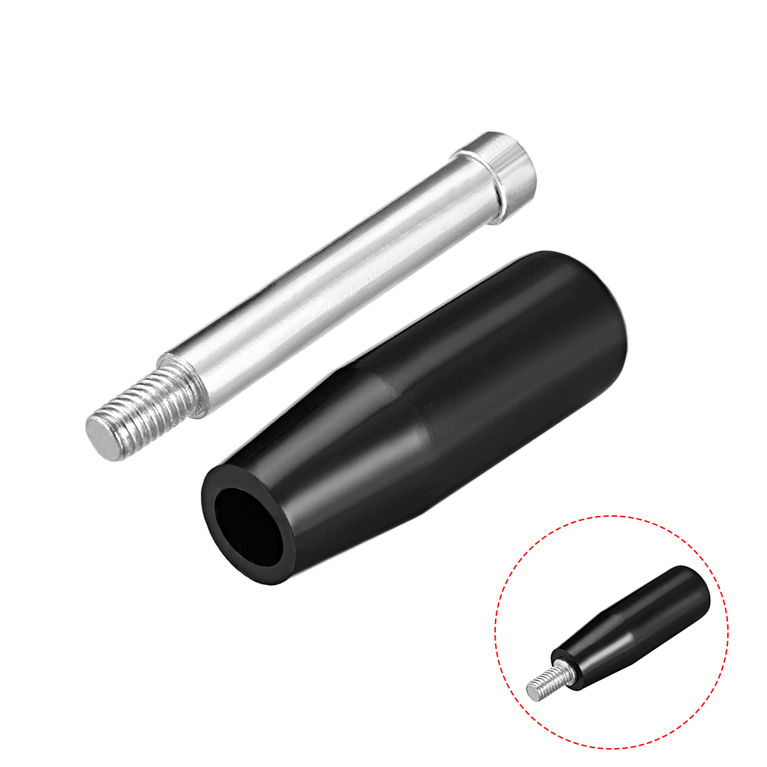 3Pcs Revolving Handwheel Machine Handle M8 Male Threaded Stem Milling