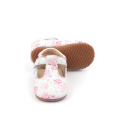 Sapatos com estampa floral bebê meninas T alça