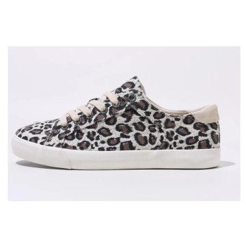Sapatos vulcanizados femininos com estampa de leopardo 2021 costas PU