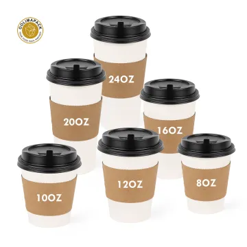 Customizable Eco-Friendly Kraft Coffee Cup Sleeves for Sustainable Takeaway Drinks