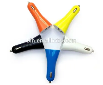 High quality mini wholesale Colorful cell phone 2 port usb car usb charger