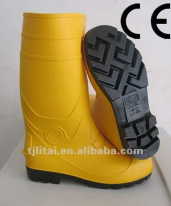 2015 new best sell industry safety pvc boots /steel toe insert safety boots black knight safety boots