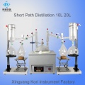 Equipo de laboratorio Juego de sistema de destilación de ruta corta de vidrio de vacío 2L 5L 10L 20L para aceite esencial
