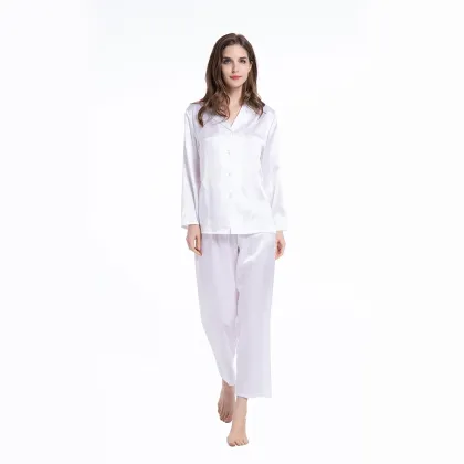 19Momme Silk Pajama Set Full Length Ladies