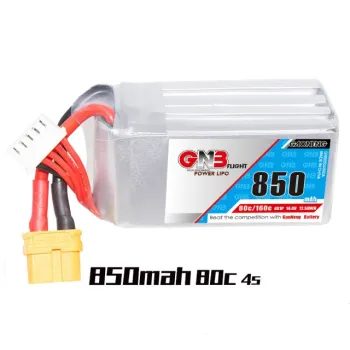 GNB 650mAh/850mAh 4S 14.8V 80C LiPo Battery for FPV Drones and Airplanes