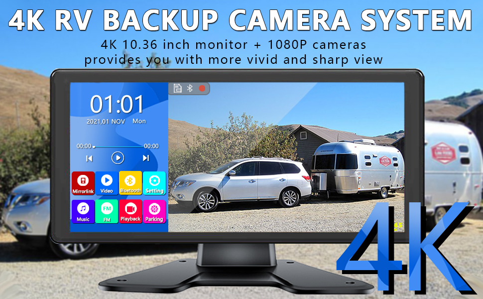 4K Backup Camera System with 10.36inch Car Monitor China Manufacturer