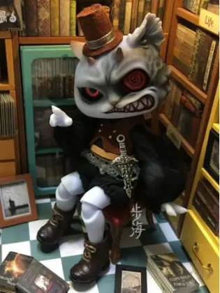 BJD Lenore Crazy Mode Cat 12cm jointed doll