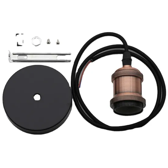 Retro Vintage Metal Copper Lamp Holder E27 with 1 Meter Cable