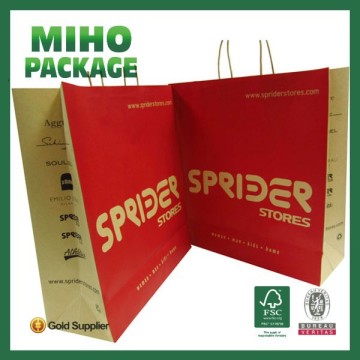 Wholesale Custom Logo Print Brown Paper Bags Cheap