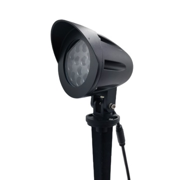 Spotlight DMX: IP65 IP65 Alluminio LED nero LED 12W Spot di spike da giardino esterno con effetto di illuminazione ad albero caldo