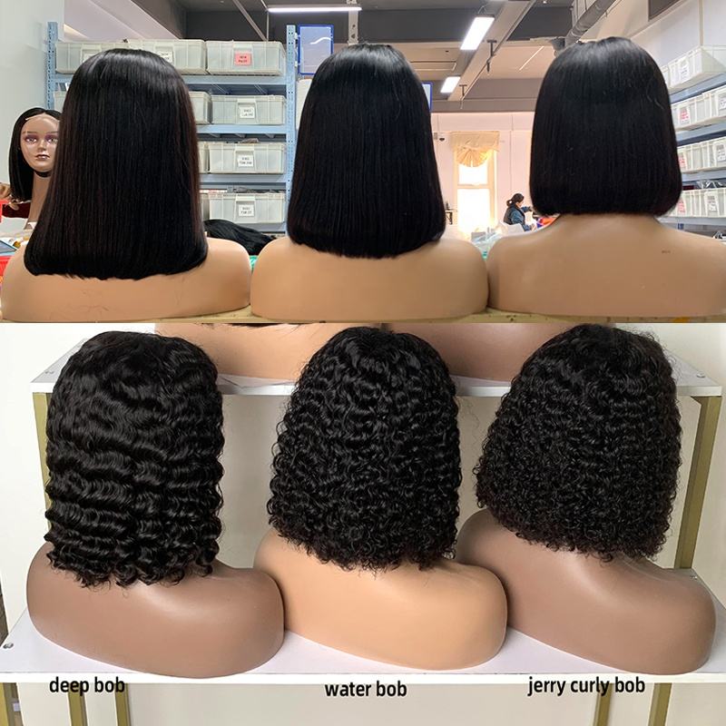 Wholesale 12a bukog tul-id nga wigs wigs hilaw nga vendor sa baligya sa brazilian nga bob 13x4 nga puno sa mga wig