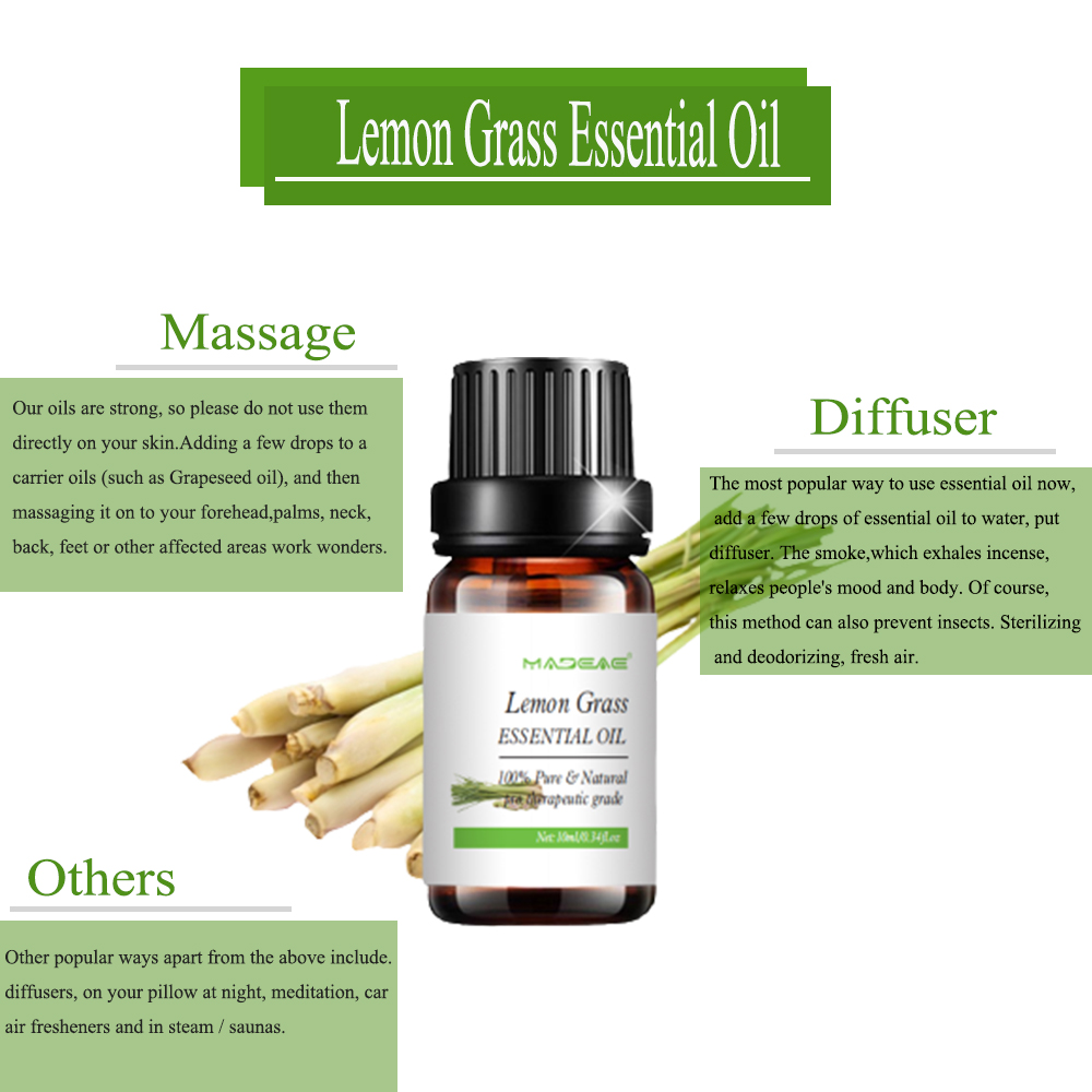 Lemongrass Essential Oil Water Soluble For Skin Care