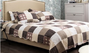 bedspread and matching curtains, 100%polyester material, sofa cover of bedspread,stiching bedspreads