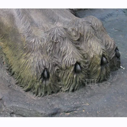 Garden metal animal sculpture bronze saber-toothed tiger statue