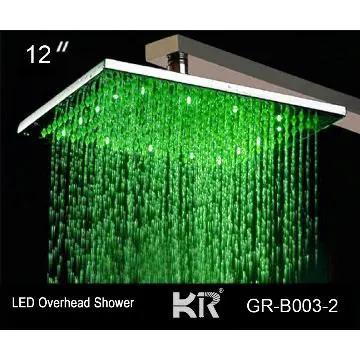 RGB Overhead shower with lighting led top shower