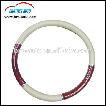 2015 new hot sell economical universal pu 42cm flower steering wheel cover