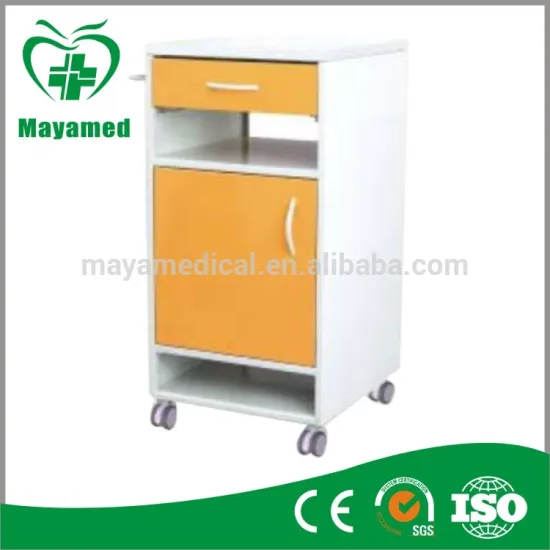 MY-R076 hospital ABS Bedside Cabinet with wheels