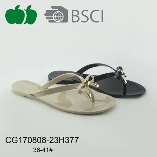 Cheap Summer Women Fashion Style Pvc Flip Flops