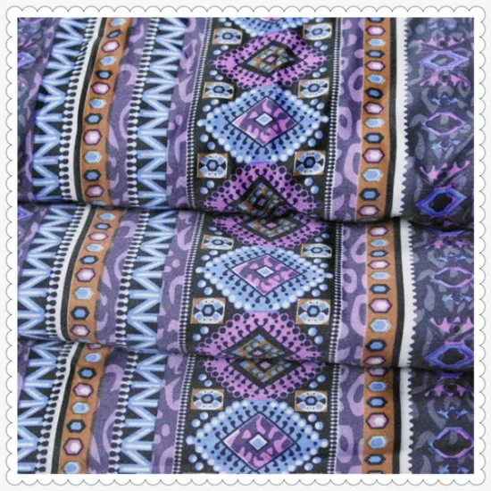 Soft 100 poly national style geometric figure fabric for dress