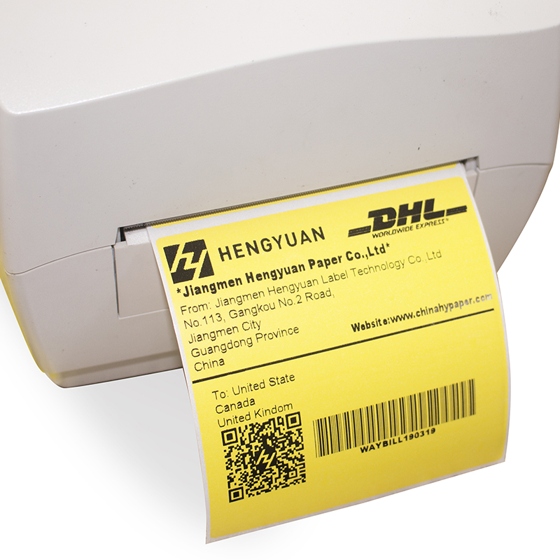 High Quality Yellow Shipping Address Label Sticker