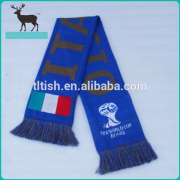 New products 2015 football scarf knitting machine knitting pattern football scarf knots