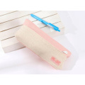 Custom textile shuttle time inverted trapezoidal canvas pencil case for school