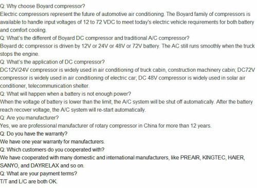 72V Electric Vehicle Air Con System Compressor for Metro and Train Cooling and Heating