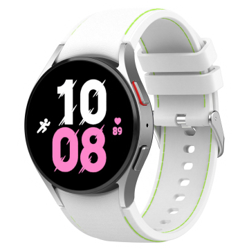 Silver Buckle Silicone Band Strap for Samsung Watch 5 & Huawei GT3