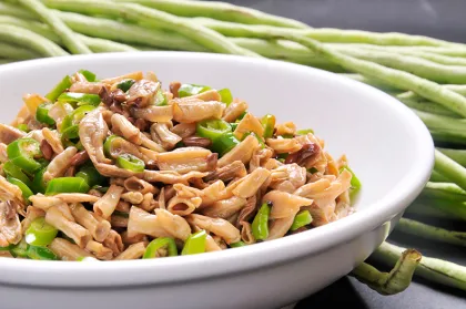 Chinese special dishes salting pickled cowpea with vacuum packing