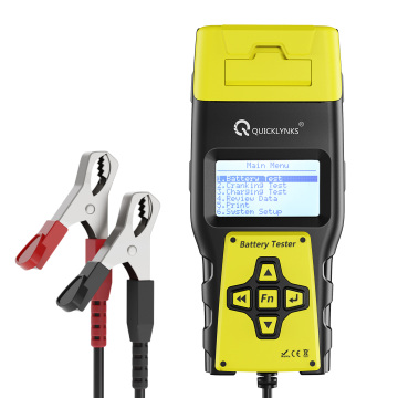 BA1000: 12V/24V Automotive Battery Tester with Printer for Lead Acid, AGM, GEL, and EFB Batteries