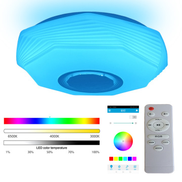 Ses kontrolü ve uygulama karartma ile renkli göz kamaştırıcı Bluetooth LED tavan ışığı