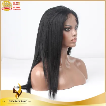 Buy cheap Synthetic Wigs online yaki straight hair lace wig