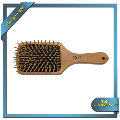 Best Wooden Bristle Large Square Paddle Brush / SPA Massage Comb