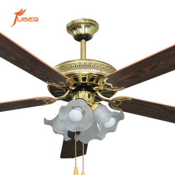 52 Inch Classical Ceiling Fan with LED Light and Decorative Design