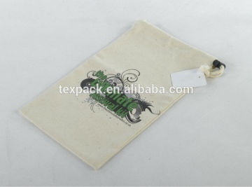 cotton linen packaging bags with logo and drawstring