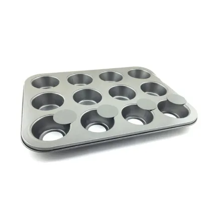Non Stick 12 Cups Removeble Bottom Muffin Pan